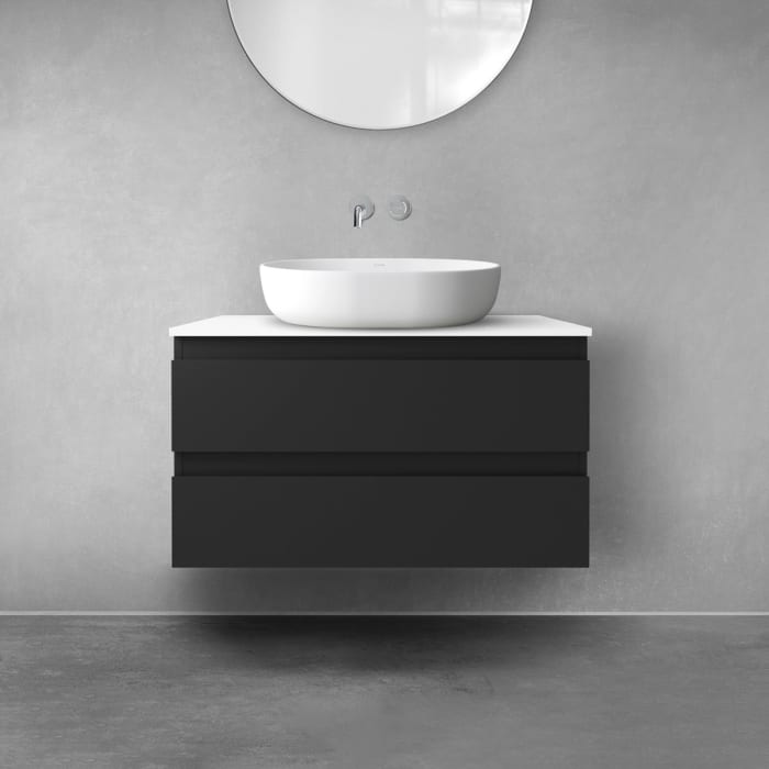 OLTENS Vernal Badmöbel-Set 2-teilig mit Unterschrank mit 2 Schubladen und Konsolenplatte 80 x 48,6 cm