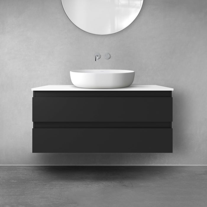 OLTENS Vernal Badmöbel-Set 2-teilig mit Unterschrank mit 2 Schubladen und Konsolenplatte 100 x 48,6 cm