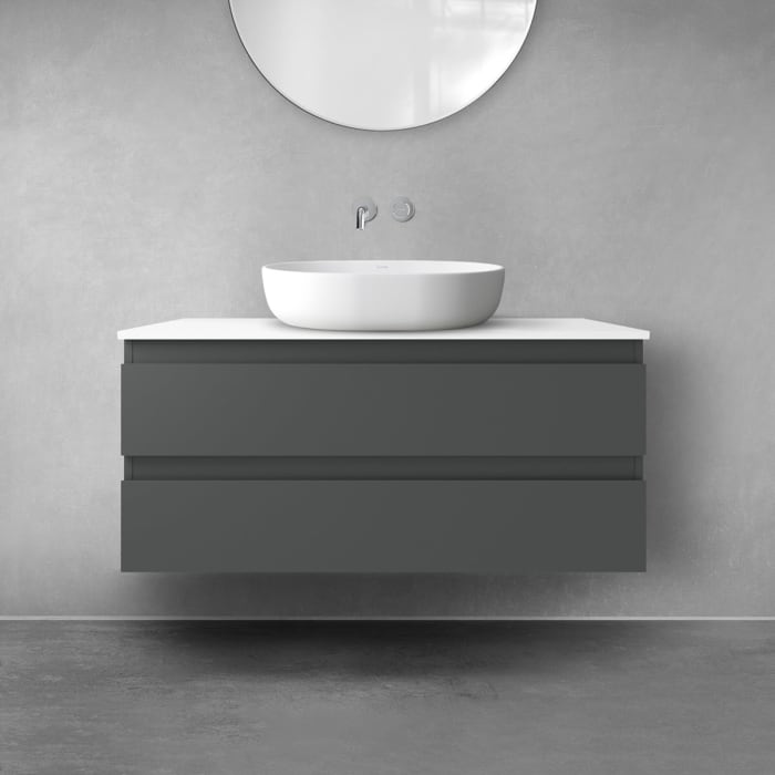 OLTENS Vernal Badmöbel-Set 2-teilig mit Unterschrank mit 2 Schubladen und Konsolenplatte 100 x 48,6 cm