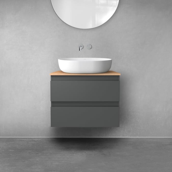 OLTENS Vernal Badmöbel-Set 2-teilig mit Unterschrank mit 2 Schubladen und Konsolenplatte 60 x 48,6 cm