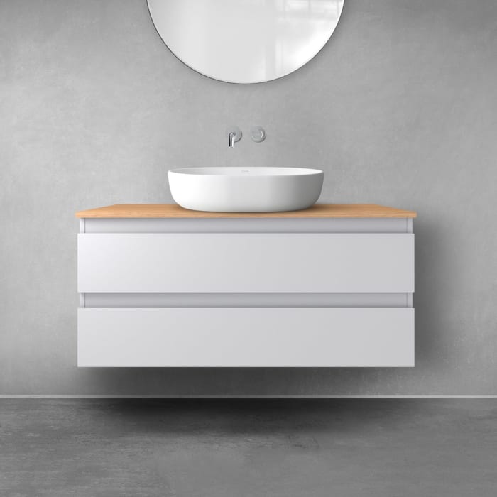 OLTENS Vernal Badmöbel-Set 2-teilig mit Unterschrank mit 2 Schubladen und Konsolenplatte 100 x 48,6 cm