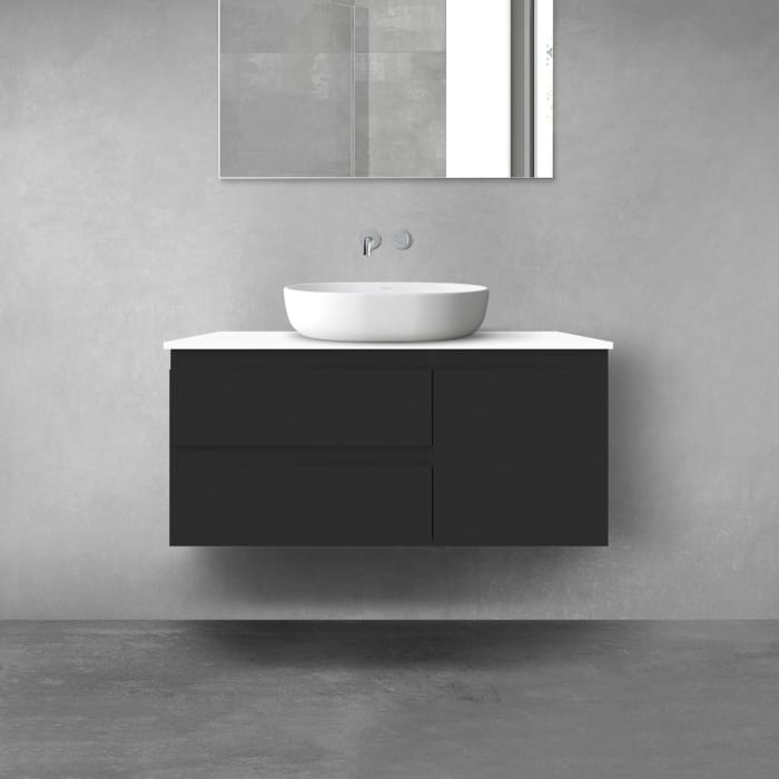 OLTENS Vernal Badmöbel-Set 3-teilig mit Unterschränken mit 3 Schubladen und Konsolenplatte 100 x 48,6 cm