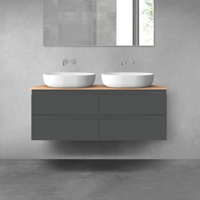 OLTENS Vernal Badmöbel-Set 3-teilig mit 2 Unterschränken mit Schubladen und Konsolenplatte 120 x 48,6 cm