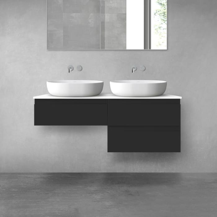 OLTENS Vernal Badmöbel-Set 3-teilig mit 2 Unterschränken mit Schubladen und Konsolenplatte 120 x 25,2/48,6 cm