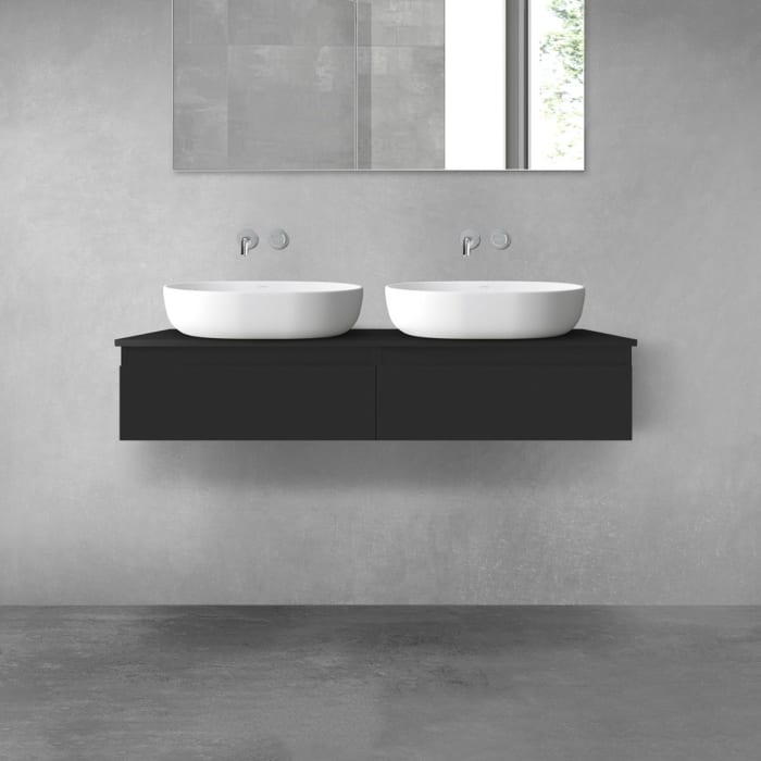 OLTENS Vernal Badmöbel-Set 3-teilig mit 2 Unterschränken mit Schubladen und Konsolenplatte 120 x 25,2 cm