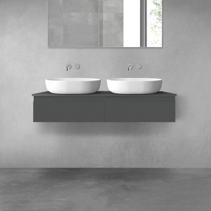 OLTENS Vernal Badmöbel-Set 3-teilig mit 2 Unterschränken mit Schubladen und Konsolenplatte 120 x 25,2 cm