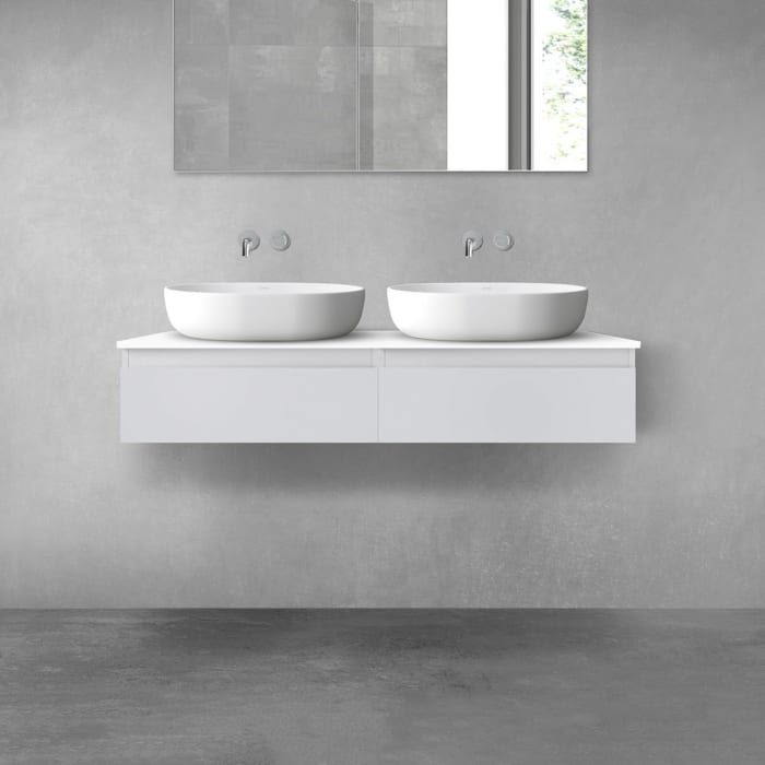 OLTENS Vernal Badmöbel-Set 3-teilig mit 2 Unterschränken mit Schubladen und Konsolenplatte 120 x 25,2 cm