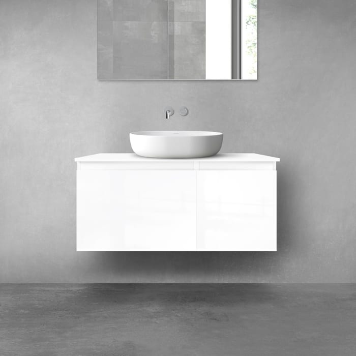 OLTENS Vernal Badmöbel-Set 3-teilig mit Unterschränken mit 2 Schubladen und Konsolenplatte 100 x 48,6 cm