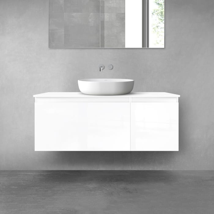 OLTENS Vernal Badmöbel-Set 3-teilig mit Unterschränken mit 2 Schubladen und Konsolenplatte 120 x 48,6 cm