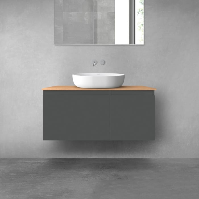 OLTENS Vernal Badmöbel-Set 3-teilig mit Unterschränken mit 2 Schubladen und Konsolenplatte 100 x 48,6 cm