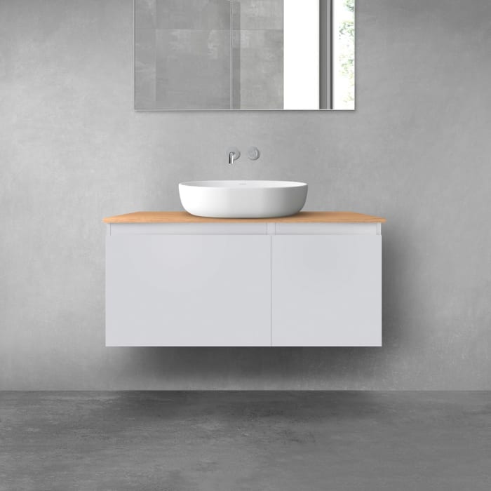 OLTENS Vernal Badmöbel-Set 3-teilig mit Unterschränken mit 2 Schubladen und Konsolenplatte 100 x 48,6 cm