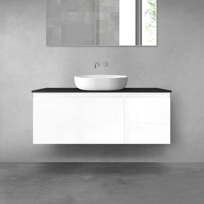 OLTENS Vernal Badmöbel-Set 3-teilig mit Unterschränken mit 2 Schubladen und Konsolenplatte 120 x 48,6 cm