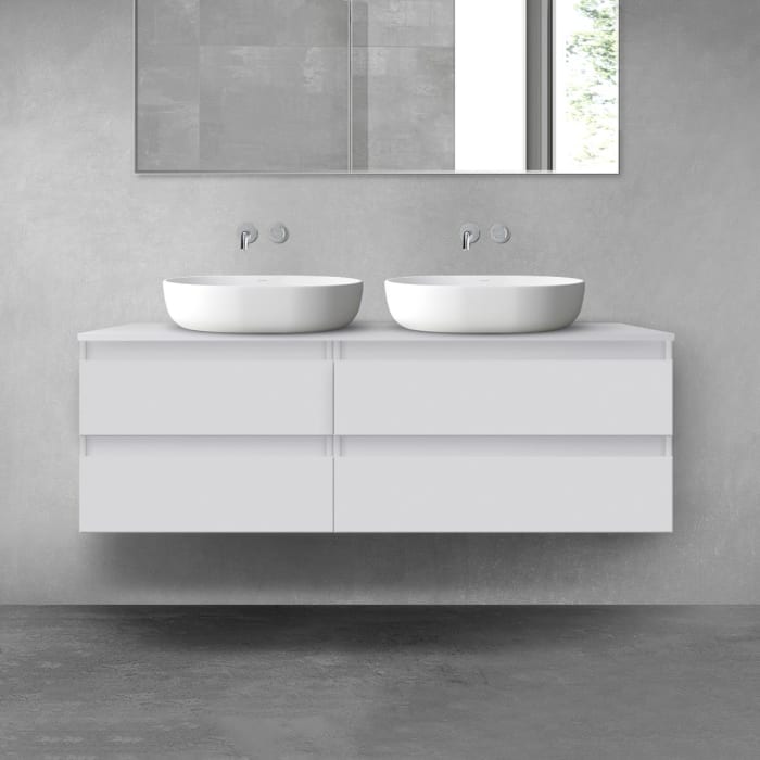 OLTENS Vernal Badmöbel-Set 3-teilig mit 2 Unterschränken mit Schubladen und Konsolenplatte 140 x 48,6 cm