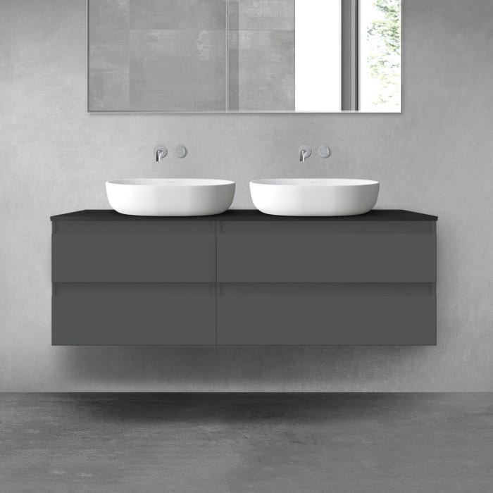 OLTENS Vernal Badmöbel-Set 3-teilig mit 2 Unterschränken mit Schubladen und Konsolenplatte 140 x 48,6 cm