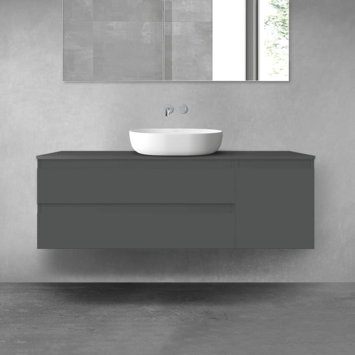 OLTENS Vernal Badmöbel-Set 3-teilig mit Unterschränken mit 3 Schubladen und Konsolenplatte 140 x 48,6 cm