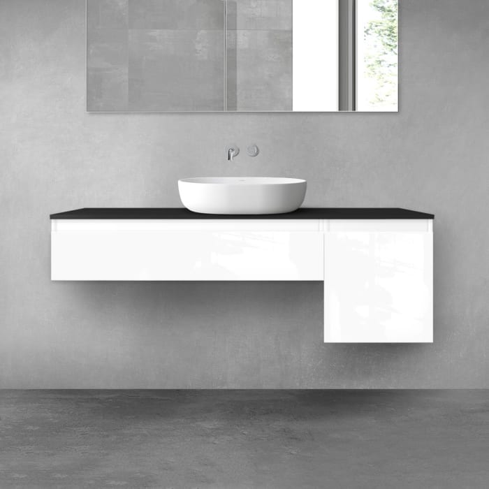 OLTENS Vernal Badmöbel-Set 3-teilig mit 2 Unterschränken mit Schubladen und Konsolenplatte 140 x 25,2/48,6 cm