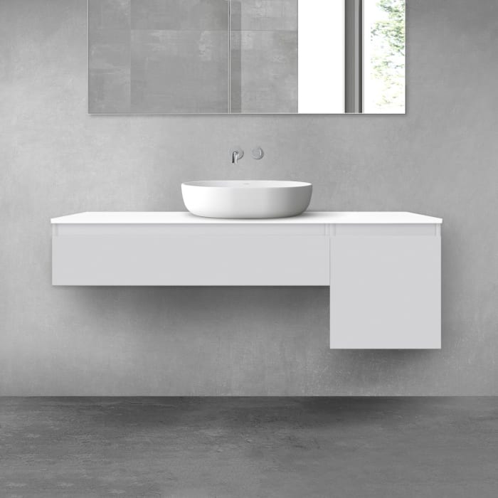 OLTENS Vernal Badmöbel-Set 3-teilig mit 2 Unterschränken mit Schubladen und Konsolenplatte 140 x 25,2/48,6 cm