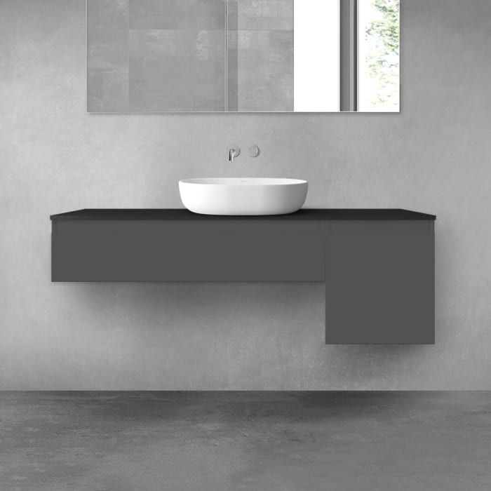 OLTENS Vernal Badmöbel-Set 3-teilig mit 2 Unterschränken mit Schublade/Tür und Konsolenplatte 140 x 25,2/48,6 cm