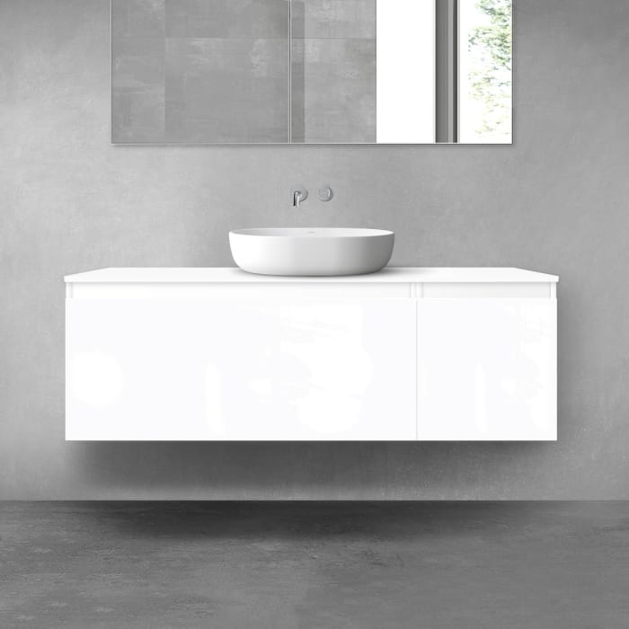 OLTENS Vernal Badmöbel-Set 3-teilig mit Unterschränken mit 1 Schublade und 1 Tür sowie mit Konsolenplatte 140 x 48,6 cm