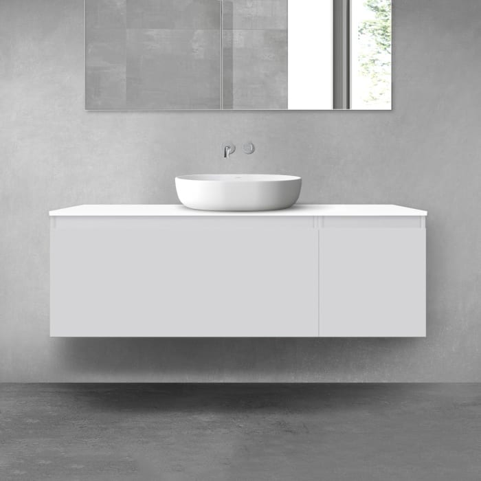 OLTENS Vernal Badmöbel-Set 3-teilig mit Unterschränken mit 1 Schublade und 1 Tür sowie mit Konsolenplatte 140 x 48,6 cm