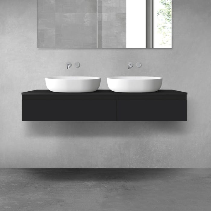 OLTENS Vernal Badmöbel-Set 3-teilig mit 2 Unterschränken mit Schubladen und Konsolenplatte 140 x 25,2 cm