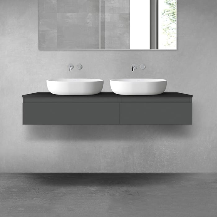 OLTENS Vernal Badmöbel-Set 3-teilig mit 2 Unterschränken mit Schubladen und Konsolenplatte 140 x 25,2 cm