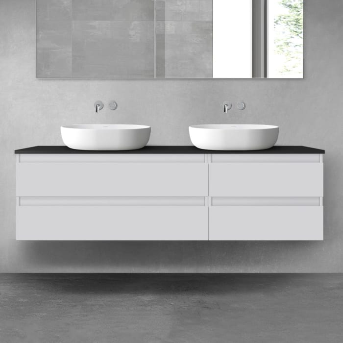 OLTENS Vernal Badmöbel-Set 3-teilig mit 2 Unterschränken mit Schubladen und Konsolenplatte 160 x 48,6 cm