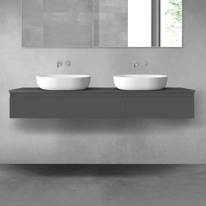 OLTENS Vernal Badmöbel-Set 3-teilig mit 2 Unterschränken mit Schubladen und Konsolenplatte 160 x 25,2 cm