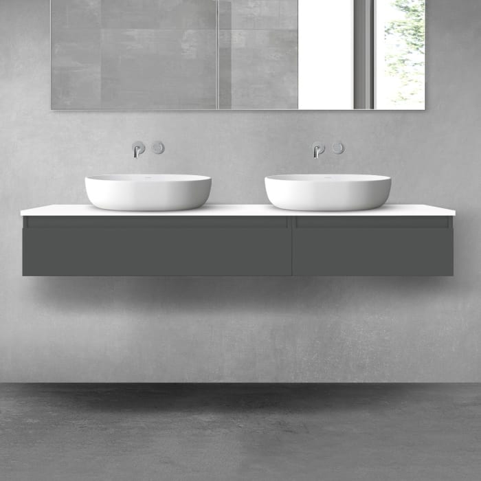 OLTENS Vernal Badmöbel-Set 3-teilig mit 2 Unterschränken mit Schubladen und Konsolenplatte 160 x 25,2 cm