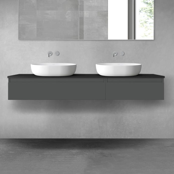 OLTENS Vernal Badmöbel-Set 3-teilig mit 2 Unterschränken mit Schubladen und Konsolenplatte 160 x 25,2 cm