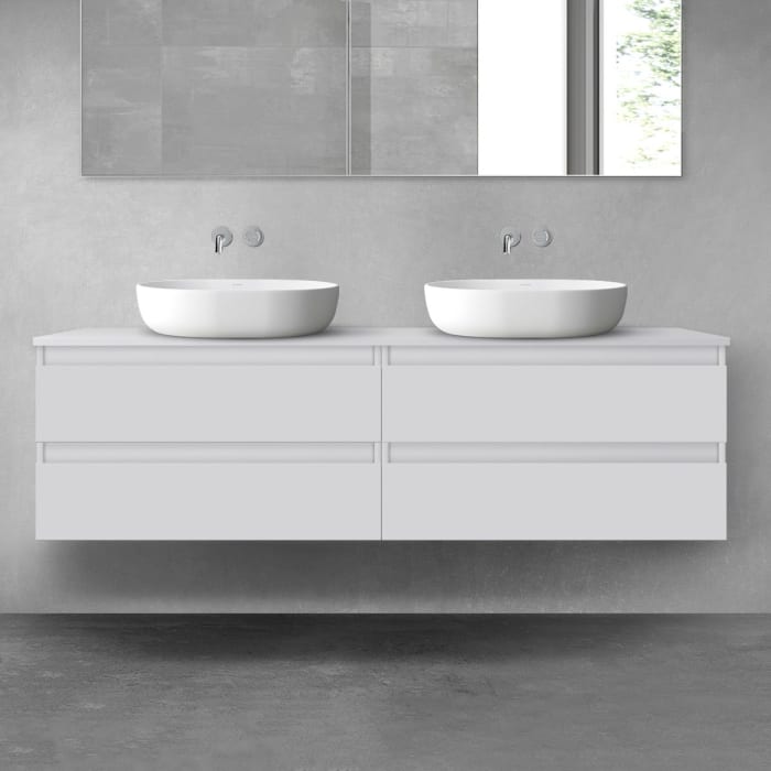 OLTENS Vernal Badmöbel-Set 3-teilig mit 2 Unterschränken mit Schubladen und Konsolenplatte 160 x 48,6 cm