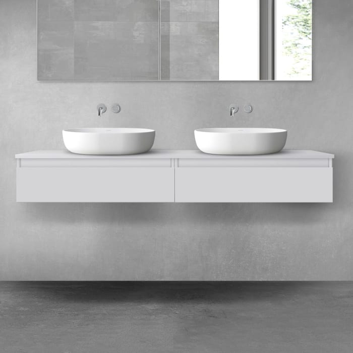 OLTENS Vernal Badmöbel-Set 3-teilig mit 2 Unterschränken mit Schubladen und Konsolenplatte 160 x 25,2 cm