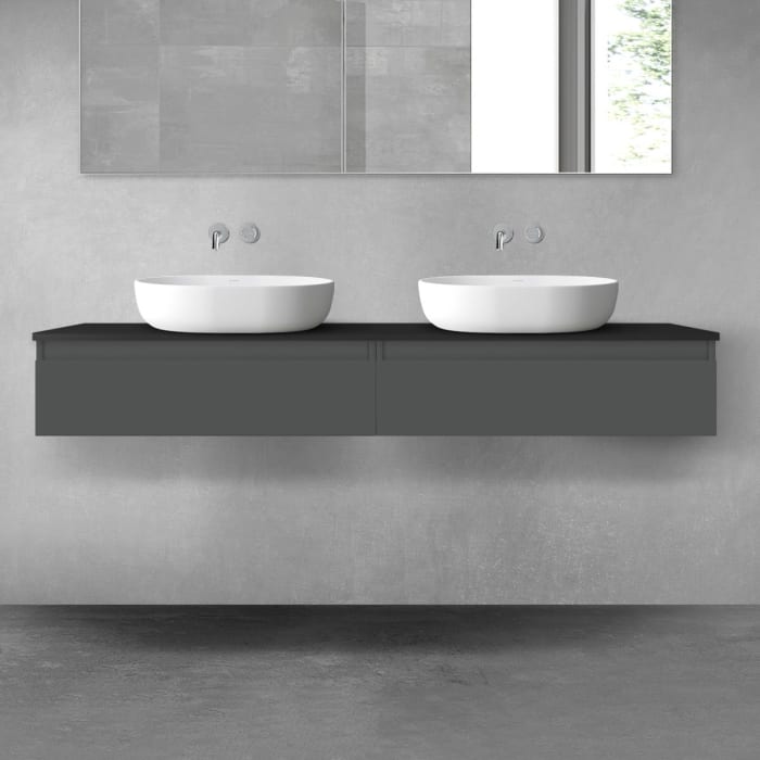 OLTENS Vernal Badmöbel-Set 3-teilig mit 2 Unterschränken mit Schubladen und Konsolenplatte 160 x 25,2 cm