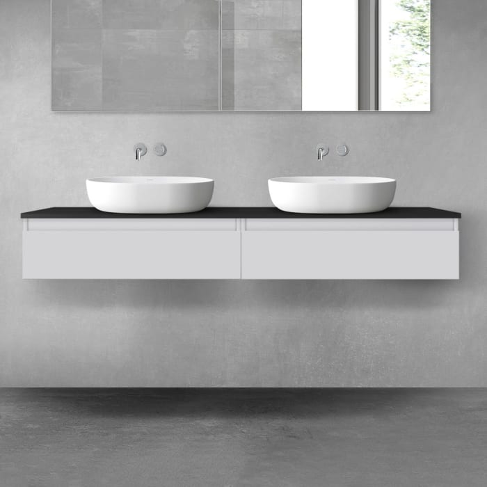 OLTENS Vernal Badmöbel-Set 3-teilig mit 2 Unterschränken mit Schubladen und Konsolenplatte 160 x 25,2 cm