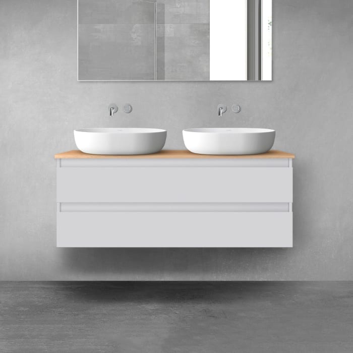 OLTENS Vernal Badmöbel-Set 2-teilig mit Unterschrank mit 2 Schubladen und Konsolenplatte 120 x 48,6 cm