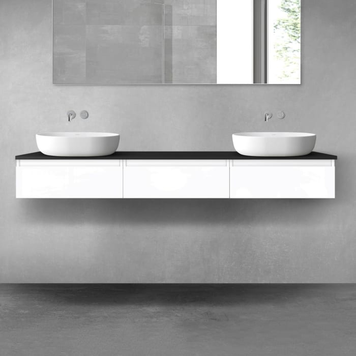 OLTENS Vernal Badmöbel-Set 4-teilig mit 3 Unterschränken mit Schubladen und Konsolenplatte 180 x 25,2 cm