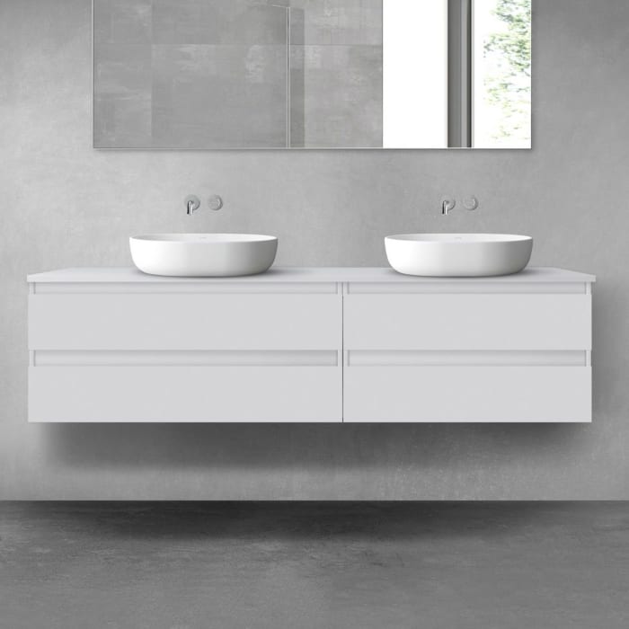 OLTENS Vernal Badmöbel-Set 3-teilig mit 2 Unterschränken mit Schubladen und Konsolenplatte 180 x 48,6 cm