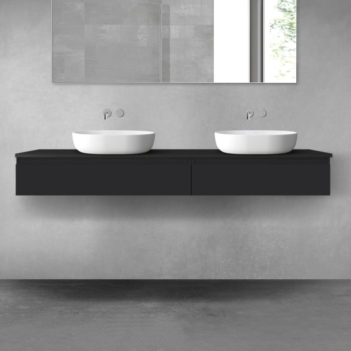 OLTENS Vernal Badmöbel-Set 3-teilig mit 2 Unterschränken mit Schubladen und Konsolenplatte 180 x 25,2 cm