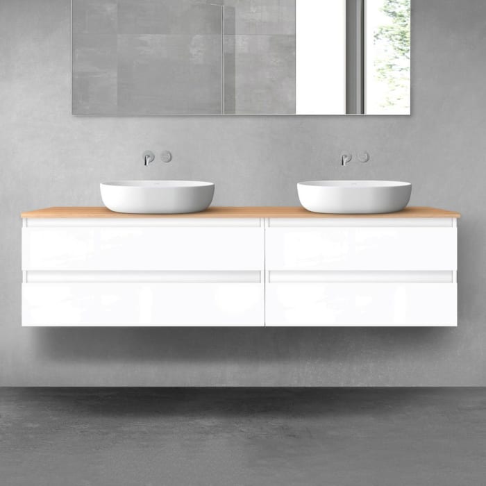 OLTENS Vernal Badmöbel-Set 3-teilig mit 2 Unterschränken mit Schubladen und Konsolenplatte 180 x 48,6 cm