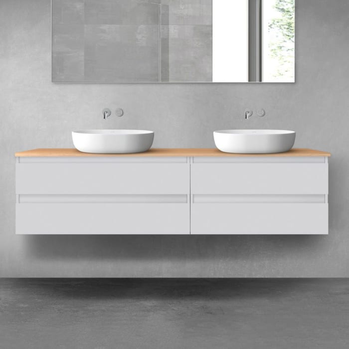 OLTENS Vernal Badmöbel-Set 3-teilig mit 2 Unterschränken mit Schubladen und Konsolenplatte 180 x 48,6 cm