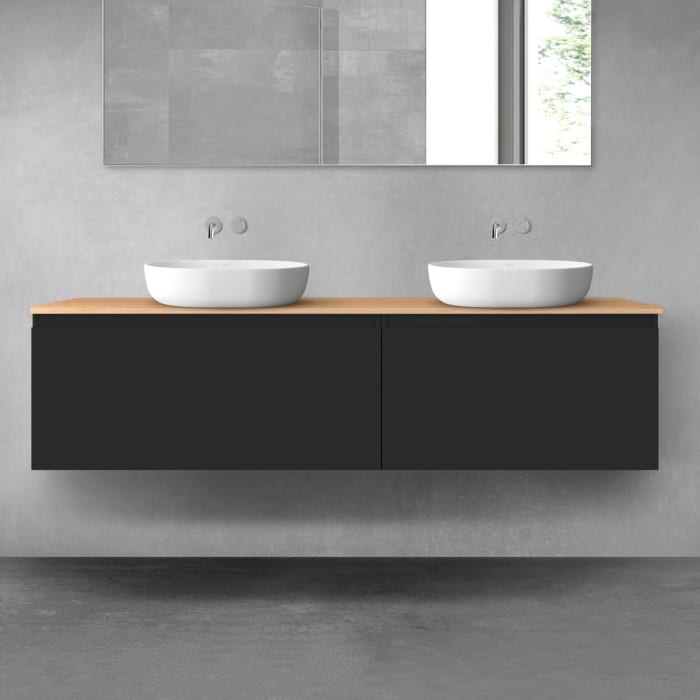 OLTENS Vernal Badmöbel-Set 3-teilig mit 2 Unterschränken mit Schubladen und Konsolenplatte 180 x 48,6 cm