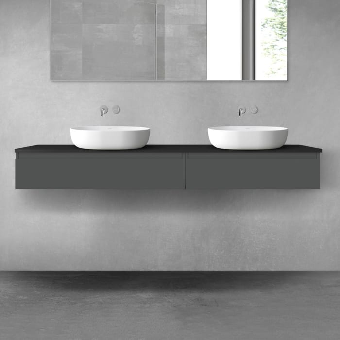 OLTENS Vernal Badmöbel-Set 3-teilig mit 2 Unterschränken mit Schubladen und Konsolenplatte 180 x 25,2 cm