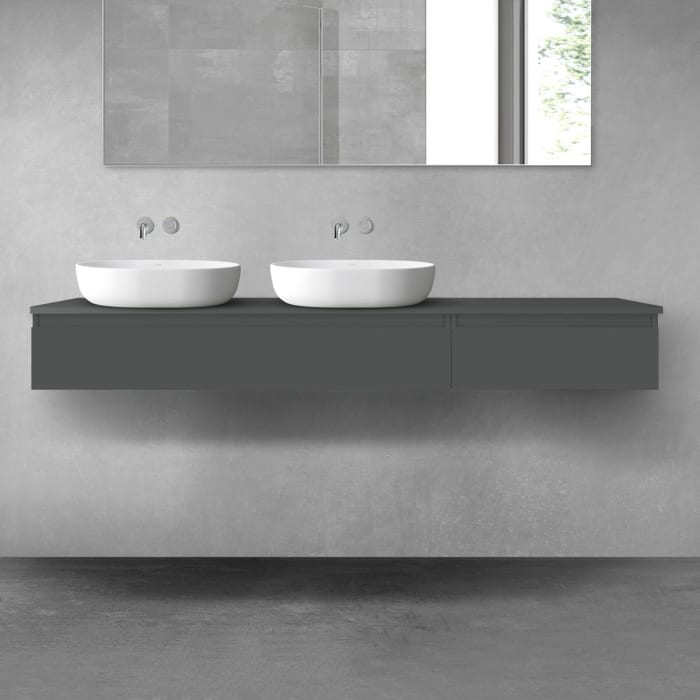 OLTENS Vernal Badmöbel-Set 3-teilig mit 2 Unterschränken mit Schubladen und Konsolenplatte 180 x 25,2 cm