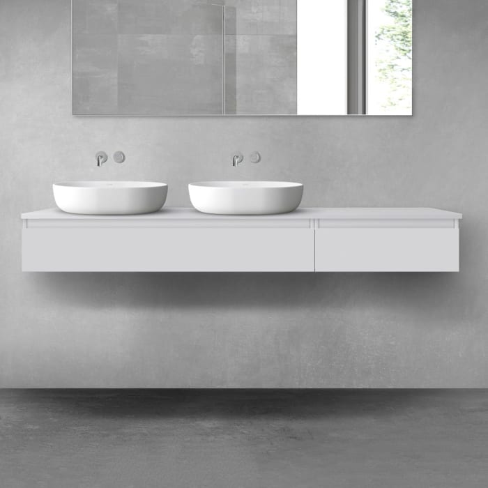 OLTENS Vernal Badmöbel-Set 3-teilig mit 2 Unterschränken mit Schubladen und Konsolenplatte 180 x 25,2 cm