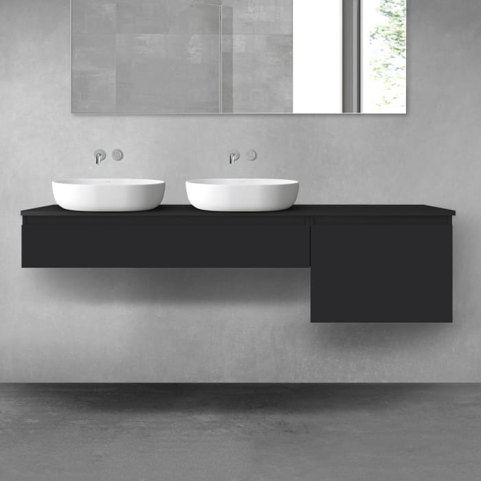 OLTENS Vernal Badmöbel-Set 3-teilig mit 2 Unterschränken mit Schubladen und Konsolenplatte 180 x 25,2/48,6 cm