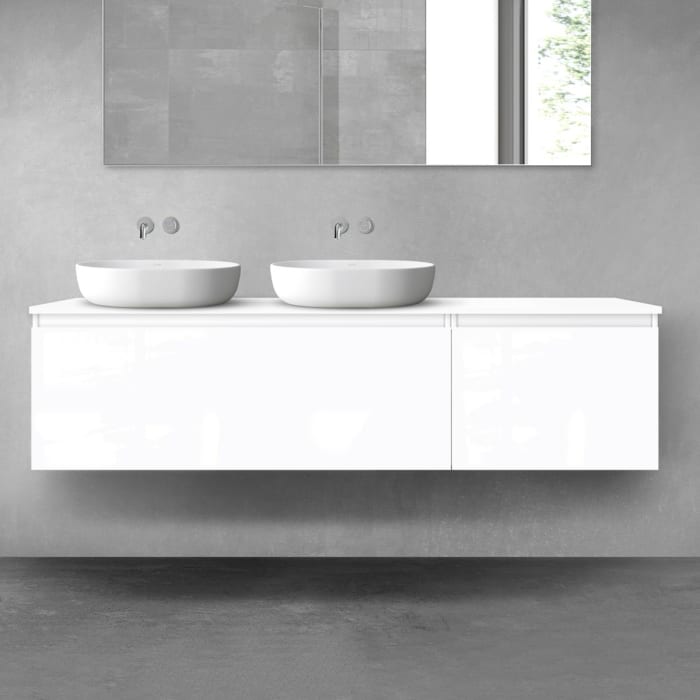 OLTENS Vernal Badmöbel-Set 3-teilig mit 2 Unterschränken mit Schubladen und Konsolenplatte 180 x 48,6 cm