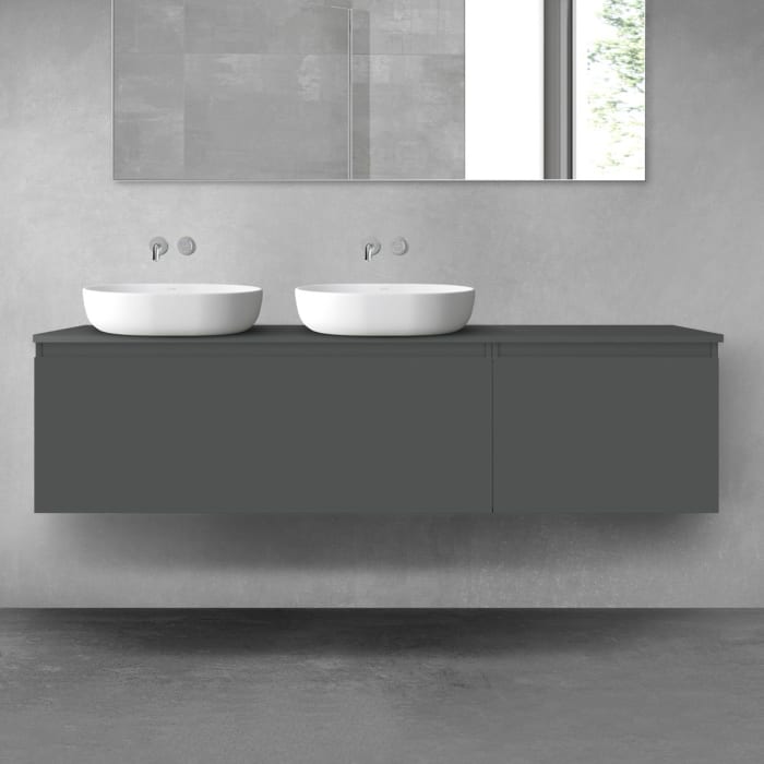 OLTENS Vernal Badmöbel-Set 3-teilig mit 2 Unterschränken mit Schubladen und Konsolenplatte 180 x 48,6 cm