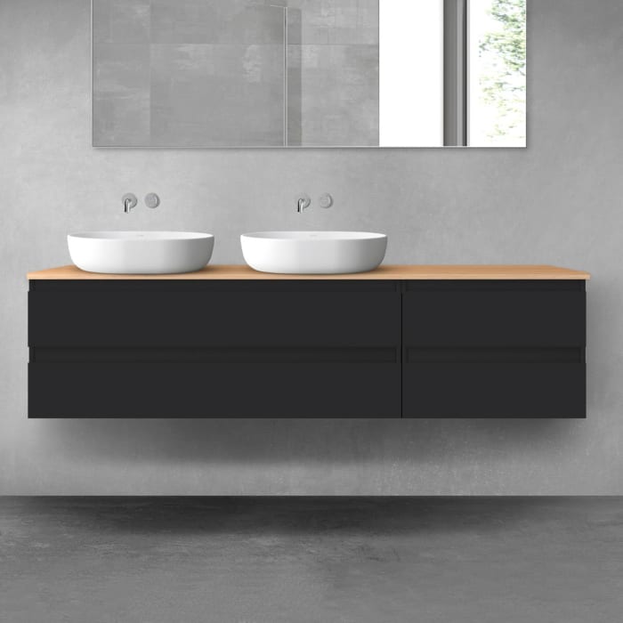 OLTENS Vernal Badmöbel-Set 3-teilig mit 2 Unterschränken mit Schubladen und Konsolenplatte 180 x 48,6 cm