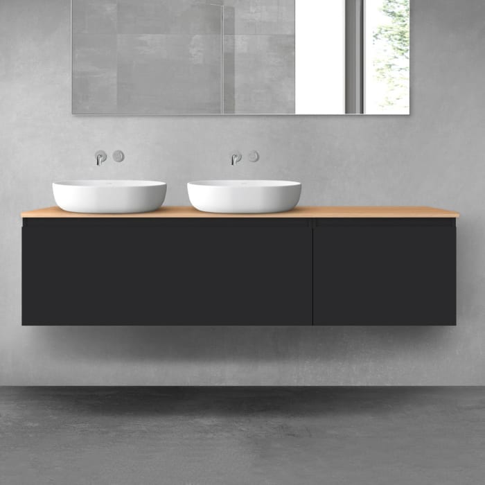 OLTENS Vernal Badmöbel-Set 3-teilig mit 2 Unterschränken mit Schubladen und Konsolenplatte 180 x 48,6 cm