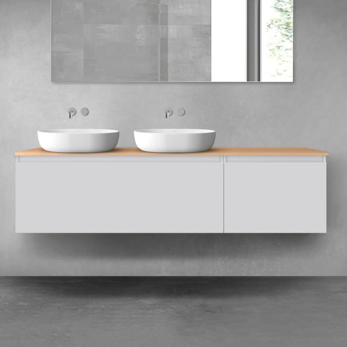 OLTENS Vernal Badmöbel-Set 3-teilig mit 2 Unterschränken mit Schubladen und Konsolenplatte 180 x 48,6 cm